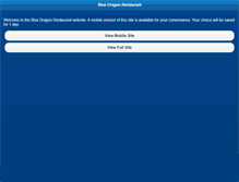 Tablet Screenshot of bluedragonrestaurant.com